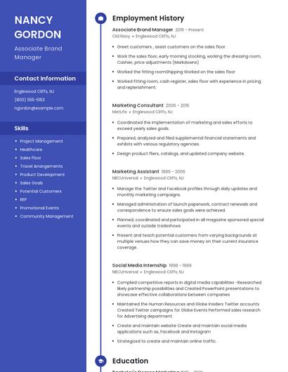 Resume example 5