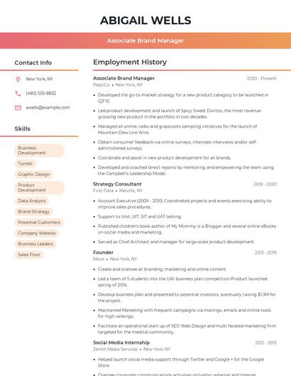 Resume example 3