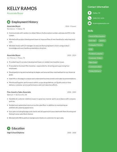 Resume example 5