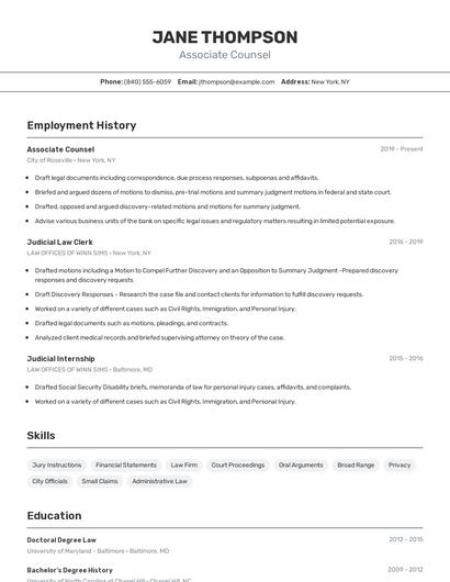 Resume example 2