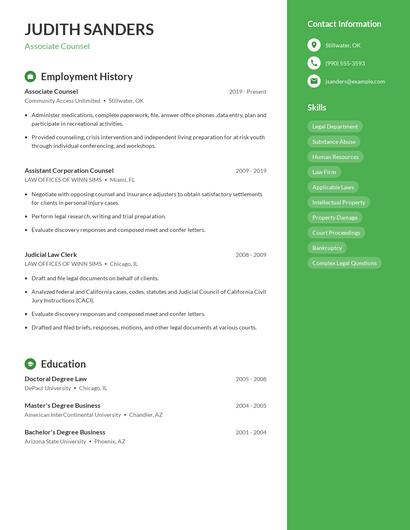 Resume example 4