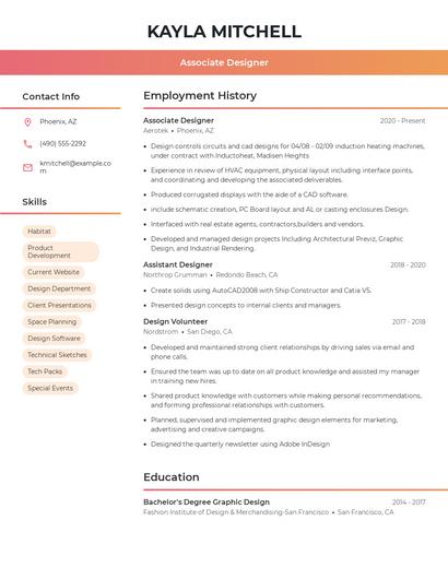 Resume example 3
