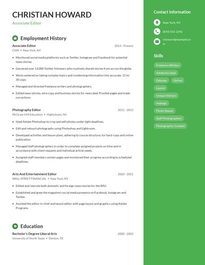 Resume example 4