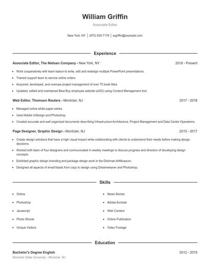 Resume example 1