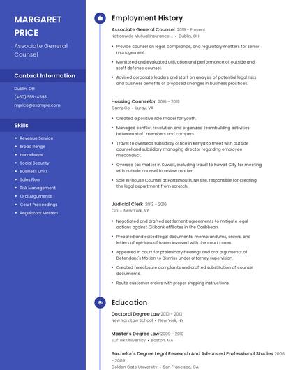 Resume example 4