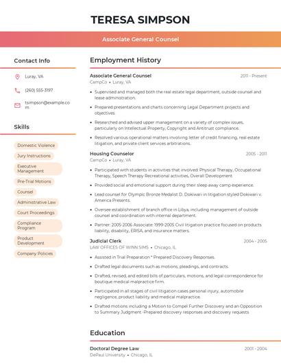 Resume example 3