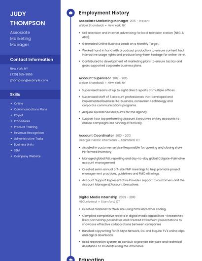 Resume example 4