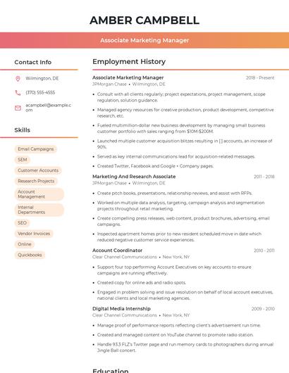 Resume example 3