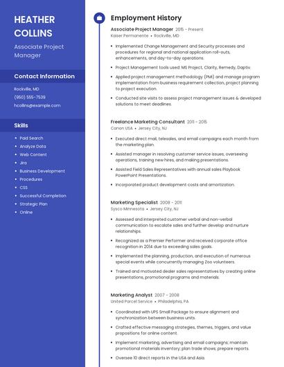 Resume example 5