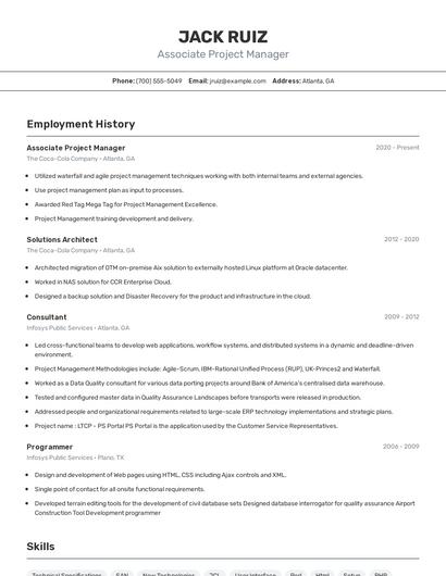 Resume example 2