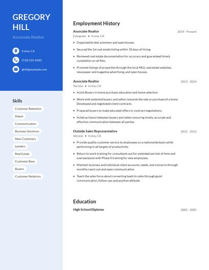 Associate Realtor Resume