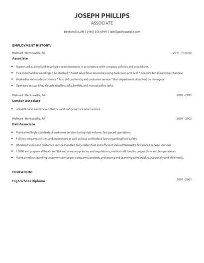 Associate Resume