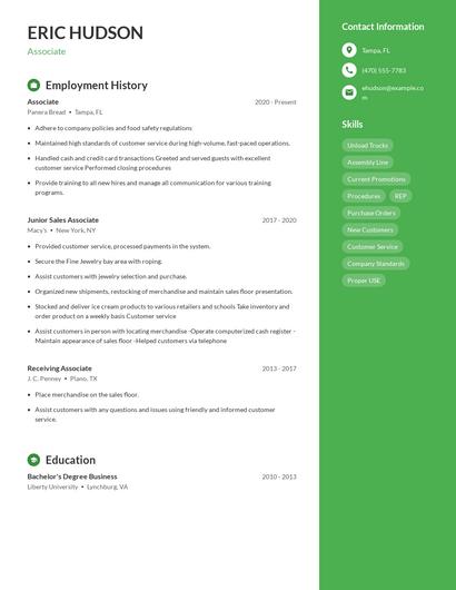 Associate Resume