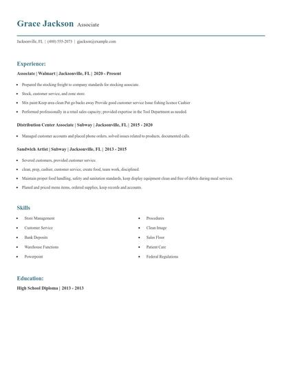 Associate Resume
