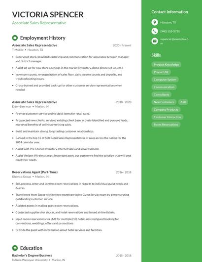 Resume example 4