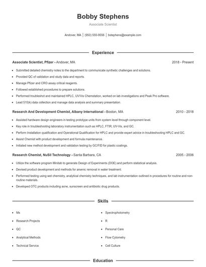 Resume example 1