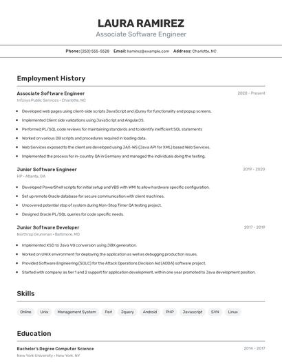 Resume example 2