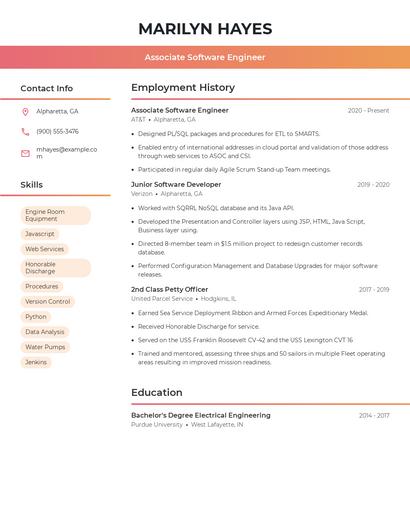 Resume example 3
