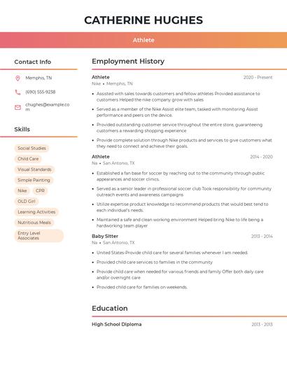 Resume example 3