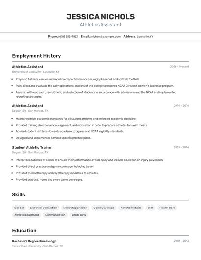 Resume example 2
