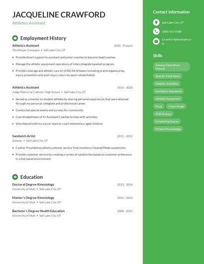 Resume example 4