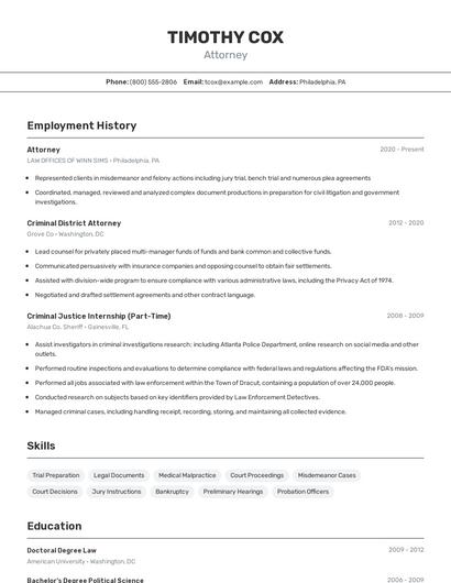 Resume example 2