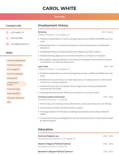 Resume example 3