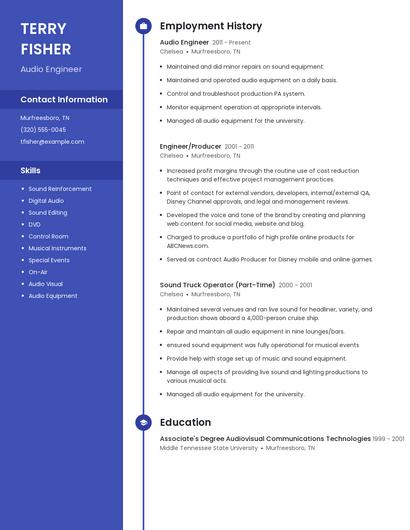 Resume example 4