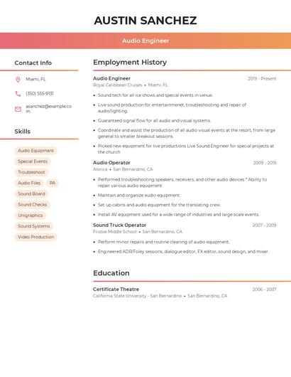 Resume example 3