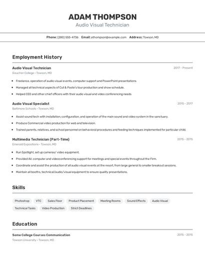 Resume example 2