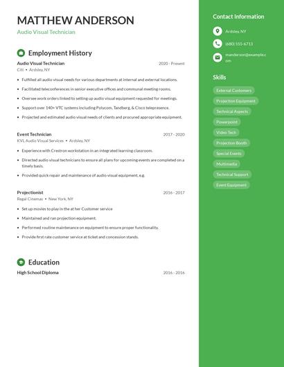 Resume example 5