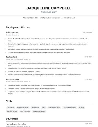 Resume example 2