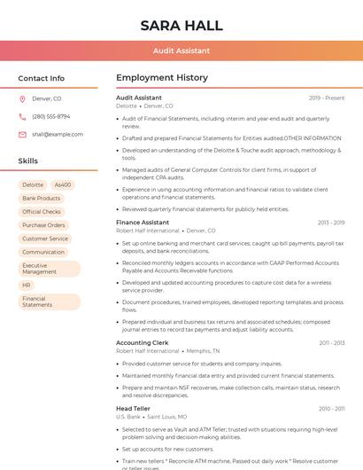 Resume example 3