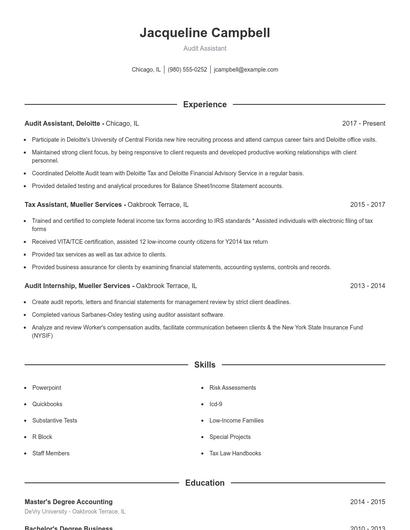 Resume example 1