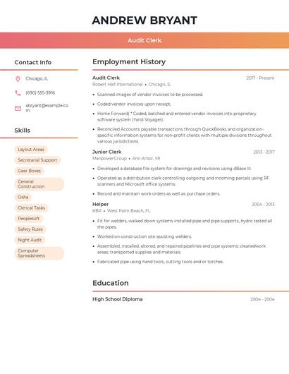Resume example 3