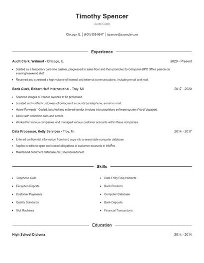 Resume example 1