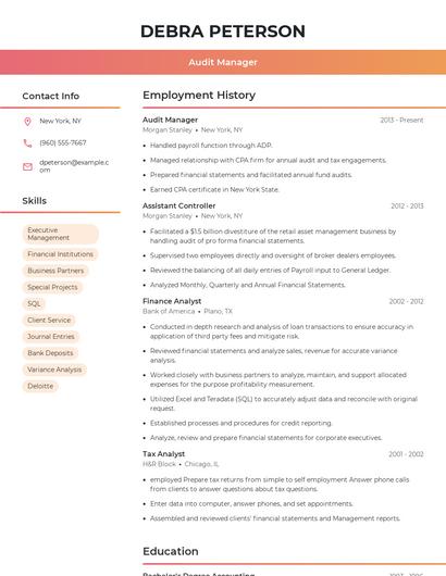 Resume example 3