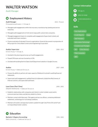 Resume example 4