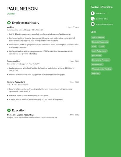 Resume example 4