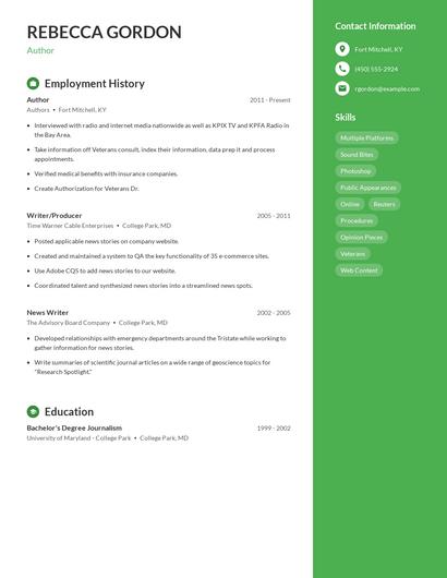 Resume example 4