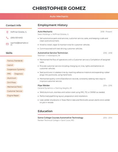 Resume example 3