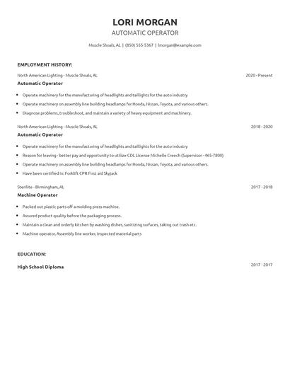 Automatic Operator Resume