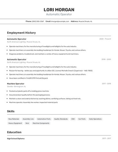 Automatic Operator Resume