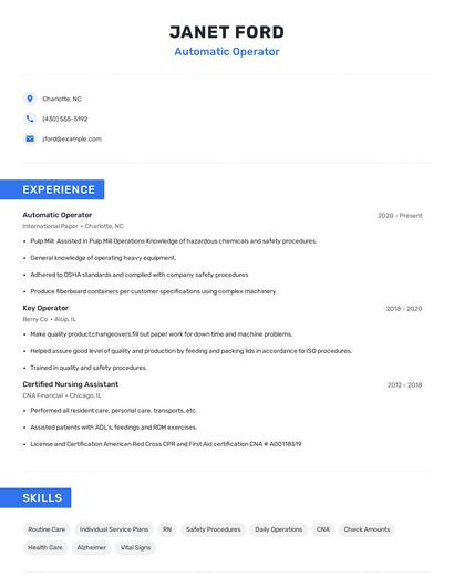 Automatic Operator Resume