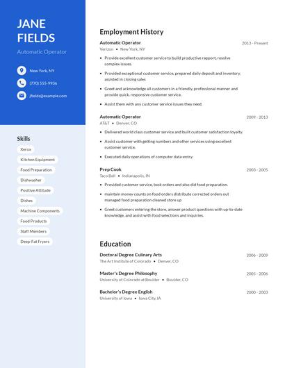 Automatic Operator Resume