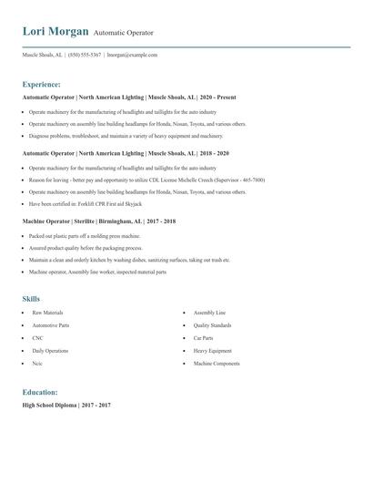 Automatic Operator Resume