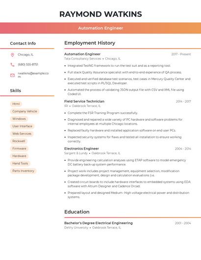 Resume example 3