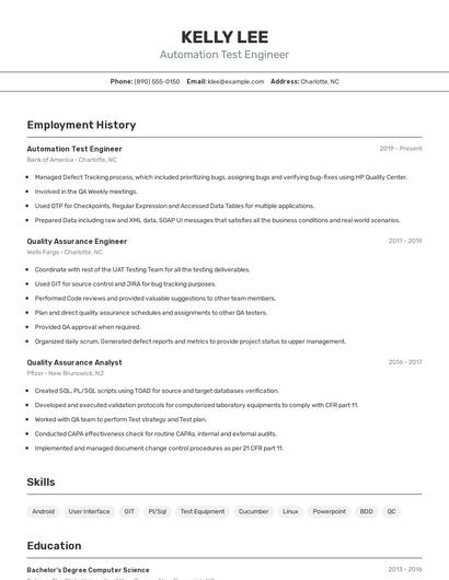 Resume example 2