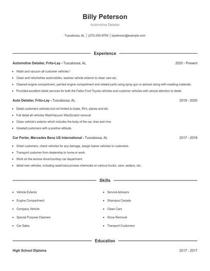 Resume example 1
