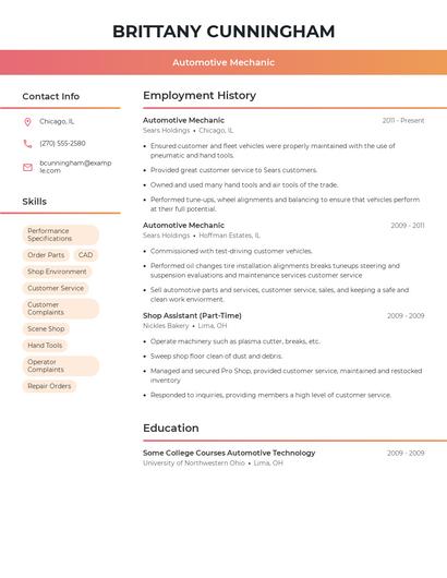 Resume example 3